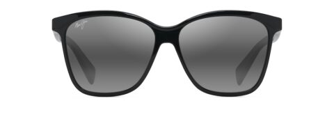 maui jim liquid sunshine 601 02 glanzend zwart voorkant