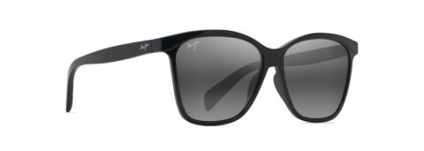 maui jim liquid sunshine 601 02 glanzend zwart zijkant